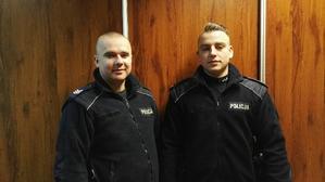 dwaj policjanci, którzy uratowali mężczyznę przed samobójstwem