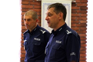 Policjanci Oddziału Prewencji Policji w Poznaniu podczas spotkania z komendantem insp. Piotrem Mąką