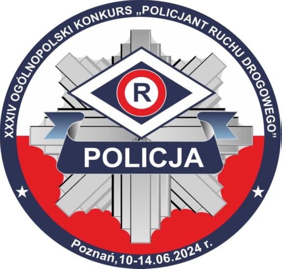 Logo XXXIV Finału Ogólnopolskiego Konkursu „Policjant Ruchu Drogowego”