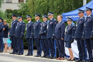 Wojewódzkie Obchody Święta Policji na Placu Adama Mickiewicza w Poznaniu w dniu 12 lipca 2024 roku