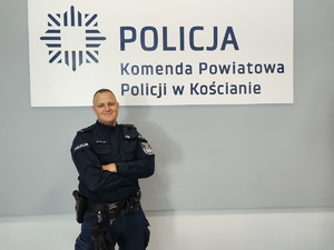 Policjant z KPP w Kościanie, który odnalazł na szlaku 10-letniego chłopca