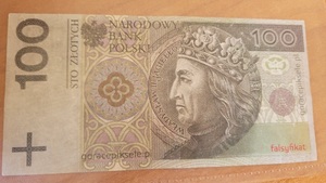 fałszywy banknot