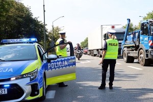 policjanci RD podczas kontroli trzeźwości