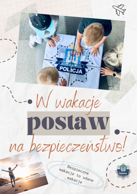 Logo akcji Bezpieczne wakacje po poznańsku