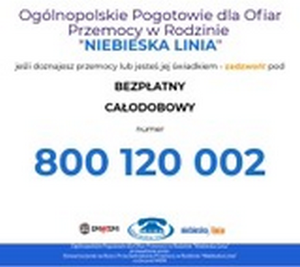 policjanci z zatrzymanym; nr telefonów dla ofiar przemocy