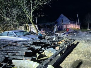 Miejsce pożaru w Glinnie