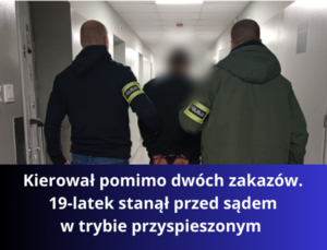 policjanci z zatrzymanym