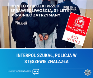 policjanci z zatrzymanym