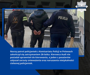 policjanci z zatrzymanym