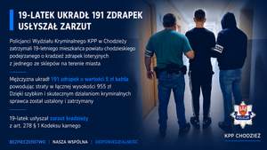 policjanci z zatrzymanym
