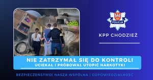 policjanci z zatrzymanym