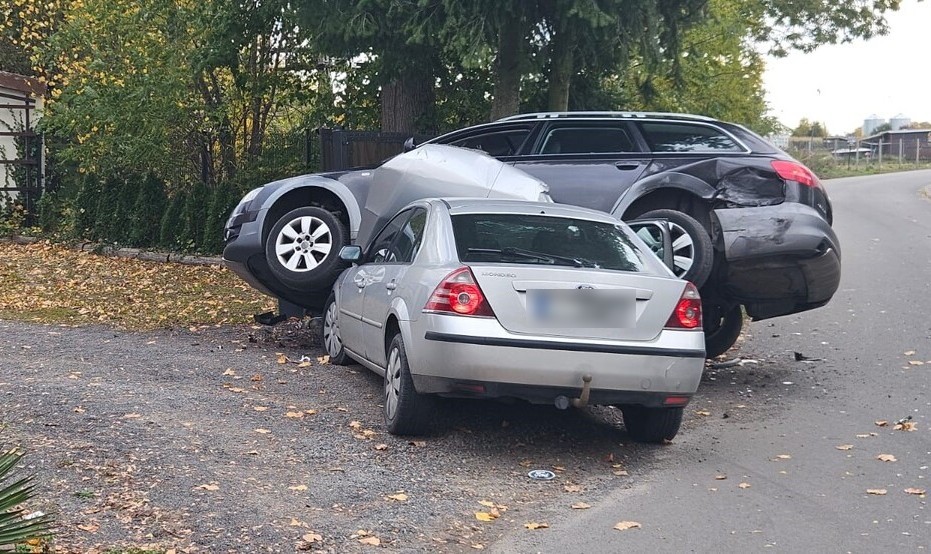 Zatrzymanie pijanego kierowcy po kolizji w Górznie